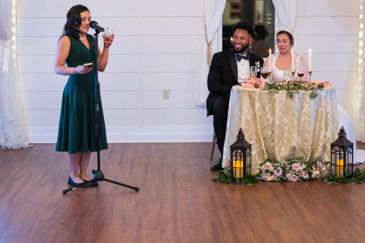 Maid of Honor Speech, Wedding Reception, Rosemont Manor, Emily Mar Photography