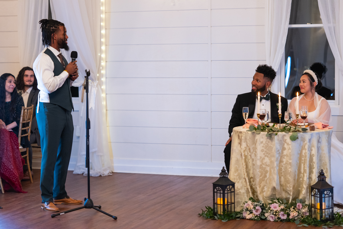 Best Man Speech, Wedding Reception, Rosemont Manor, Emily Mar Photography