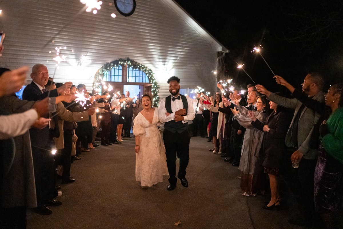 Sparkler Exit, Wedding Reception, Rosemont Manor, Emily Mar Photography