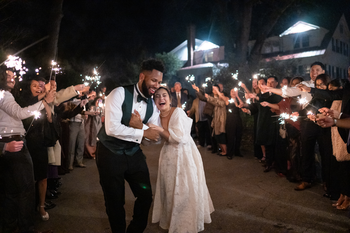 Sparkler Exit, Wedding Reception, Rosemont Manor, Emily Mar Photography